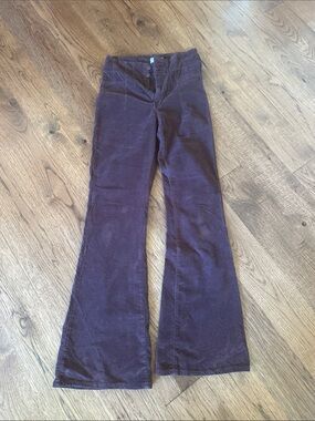 We The Free Corduroy Flare Pants in Plum